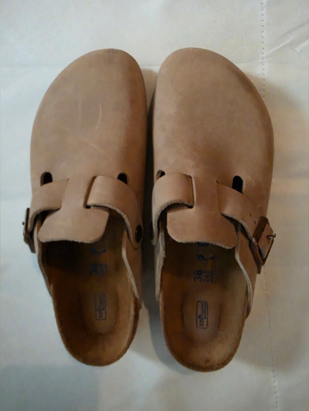 Birkenstock Boston, SoftFootbed, Oiled Leather, Tobacco Brown, Med/narrow, Sz 38